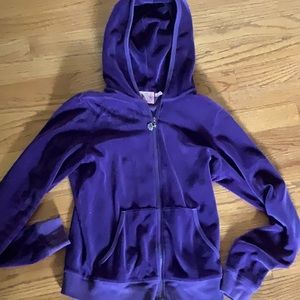 Juicy Couture size Medium purple Velule Hoodie front zip